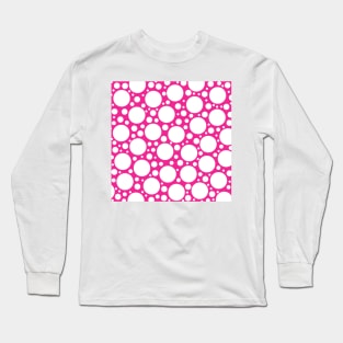 Polka Dots in Pink & White Long Sleeve T-Shirt